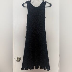 Elegant Black Patterned Dress